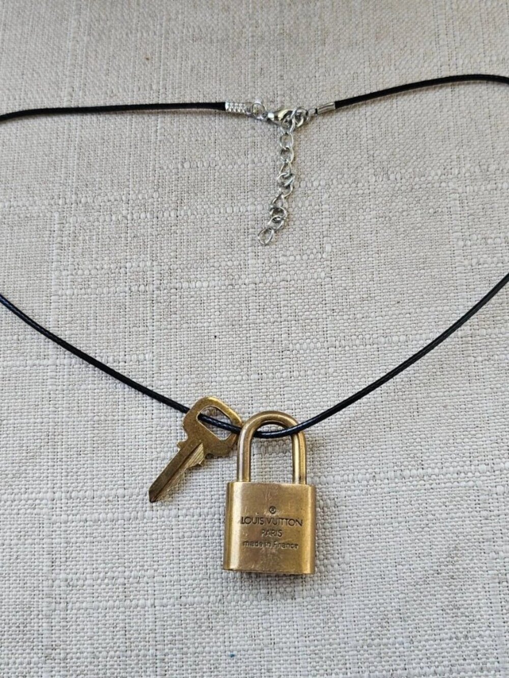 Vintage Louis Vuitton Padlock Gold Tone Lock W/ Key Pad Lock Made in France Auth - Picture 6 of 6